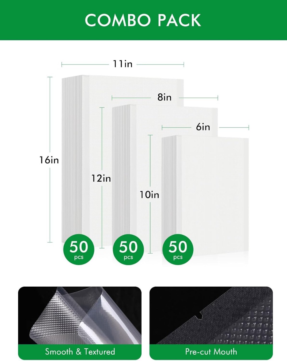 Vacuum Sealer Bags 150-Pack: G - đánh giá và giá Vacuum Sealer Bag